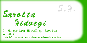 sarolta hidvegi business card